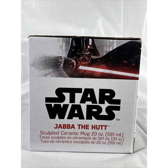 Star Wars Jabba The Hutt (20 oz) Sculpted Ceramic Coffee Mug Soup Cup Box Vandor - Picture 2 of 6